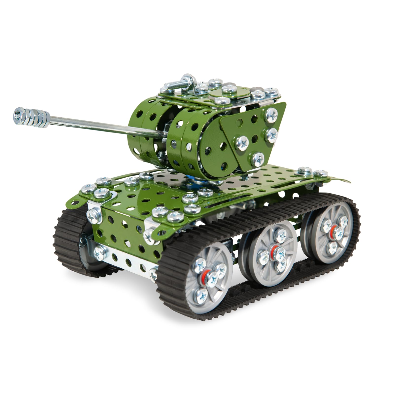 Eitech Panzer grün - Metallbaukasten 00210, armeegrün, 280 Bauteile | Stabilbaukasten, Modellbausatz Kinder, Geschenk Mädchen Junge ab 8 9 10 Jahre, Motorikspielzeug, Konstruktionsspielzeug