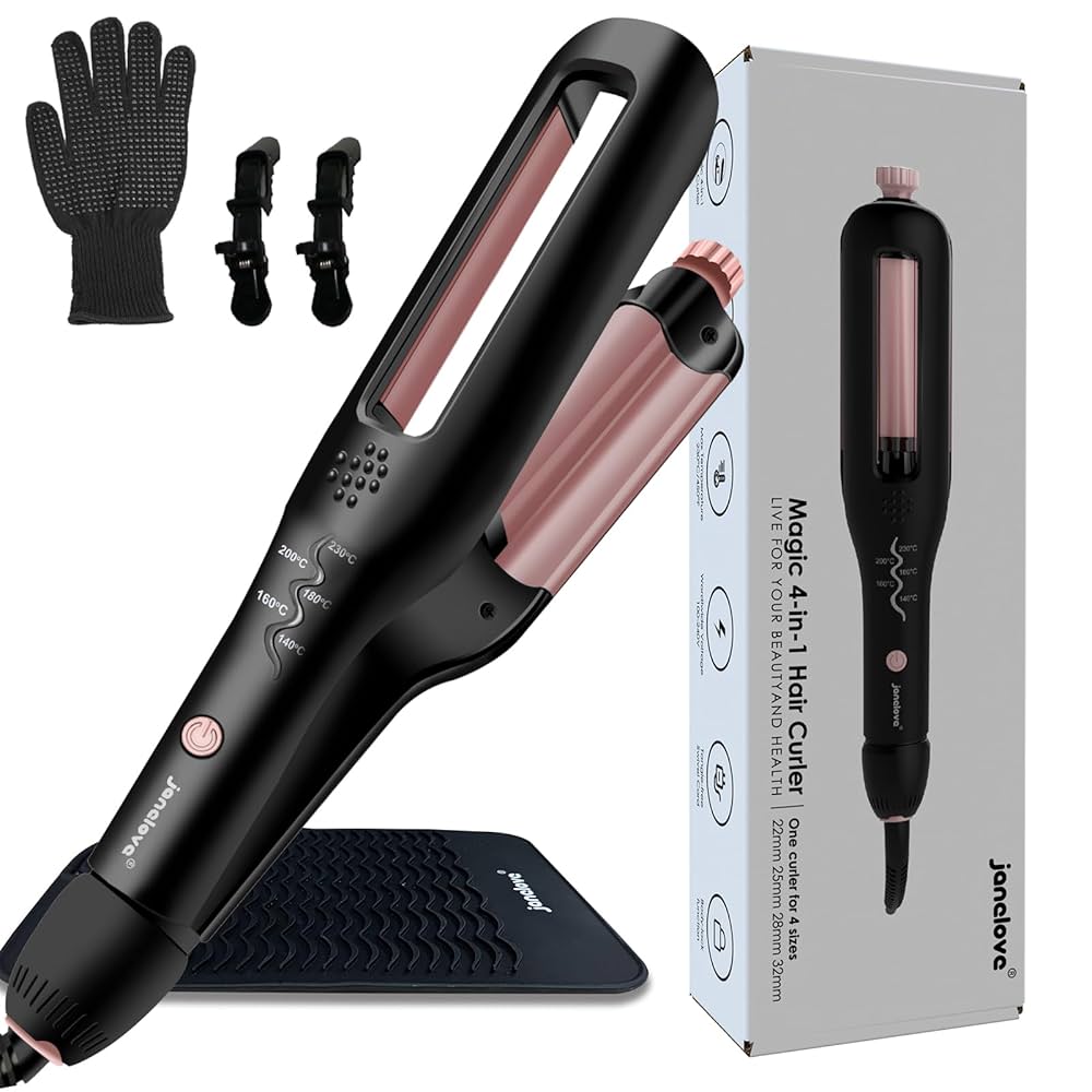Amazon.com: janelove 4 in 1 Adjustable Hair Waver, Waver