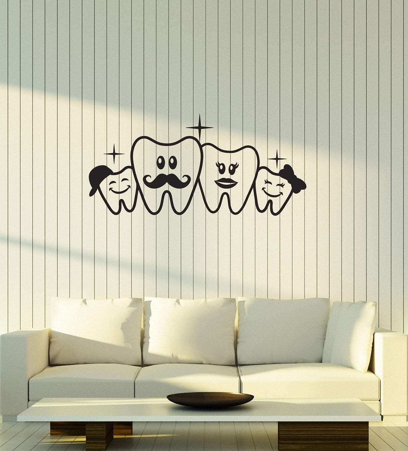 Vinyl Decal Dental Office Dentist Wall Sticker Teeth Dental Doctor Decor Unique Gift (g052) Black