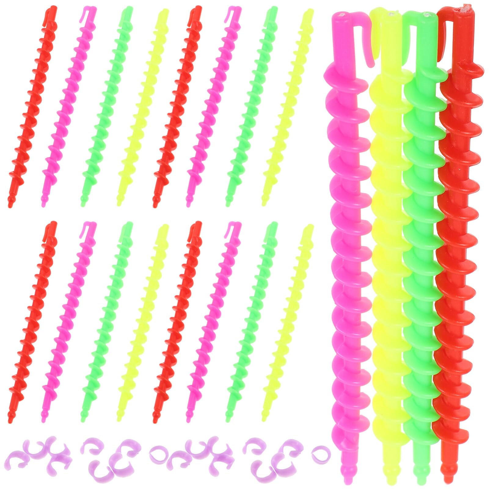 FOMIYES 26pcs Cold Stamping Bar Perm Rods Medium Size Hair Rollers for Women Spiral Hair Perm Rods