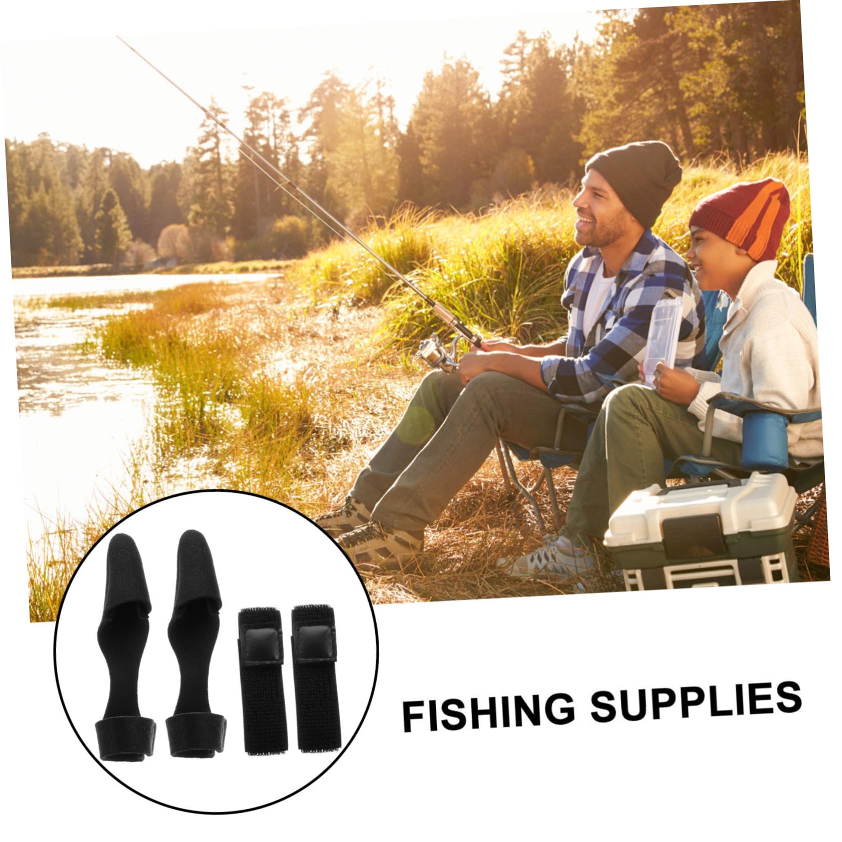 KICHOUSE Fishing Pole Ties Strap and Belt 2 Pack Elastic Suspenders Wrap Band for Rod Tie Belts Pole Straps