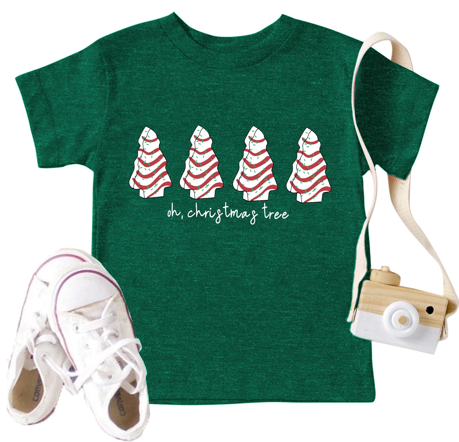Christmas Tree Shirt for Toddler Boys Girls Merry Christmas T-Shirts Short Sleeve Holiday Tee Xmas Gift Tops