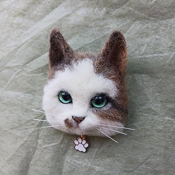ねこ　羊毛フェルト Amazon.co.jp: もたこ 羊毛フェルト猫 キジトラ猫 羊毛フェルト