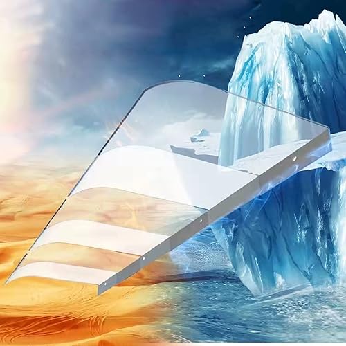 Toldo de protección UV para ventana, toldo para puerta, toldo para puerta delantera al aire libre, patio, cubierta de policarbonato transparente