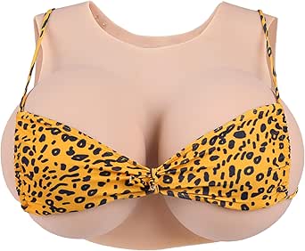 YEEFAIRY Silicone Crossdresser Borst Strapless Bandeau Voor Transvrouwen Tube Top Kunstmatig Breast Met Elastische Aanpasbare Riem Katoen gevuld Transgender en Cosplay (B-cup, Maat XL, Beige