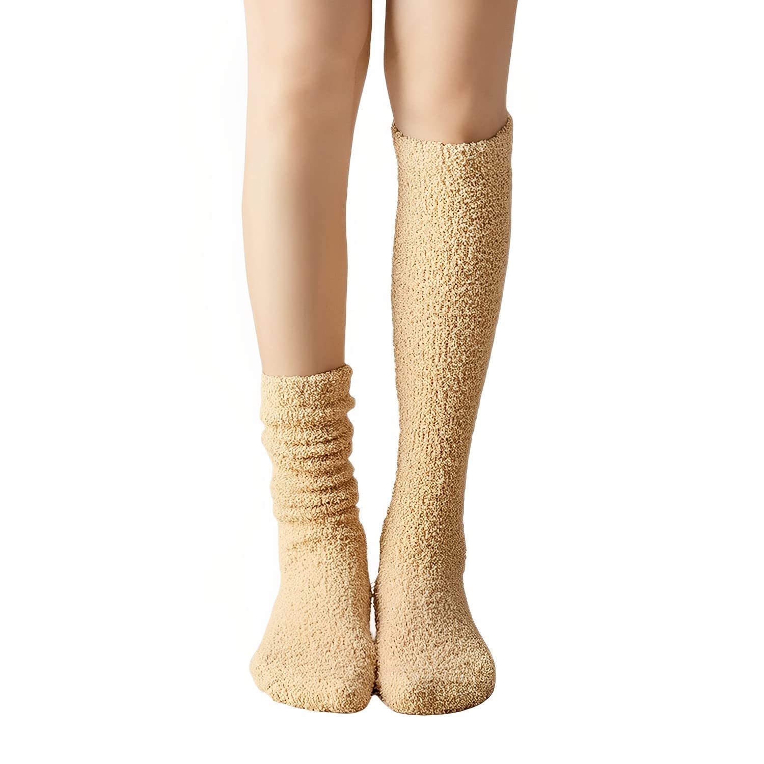 Guojanfon Knee High Socks,Women Girls Knee High Socks Coral Fleece Thick Warm Soft for Winter