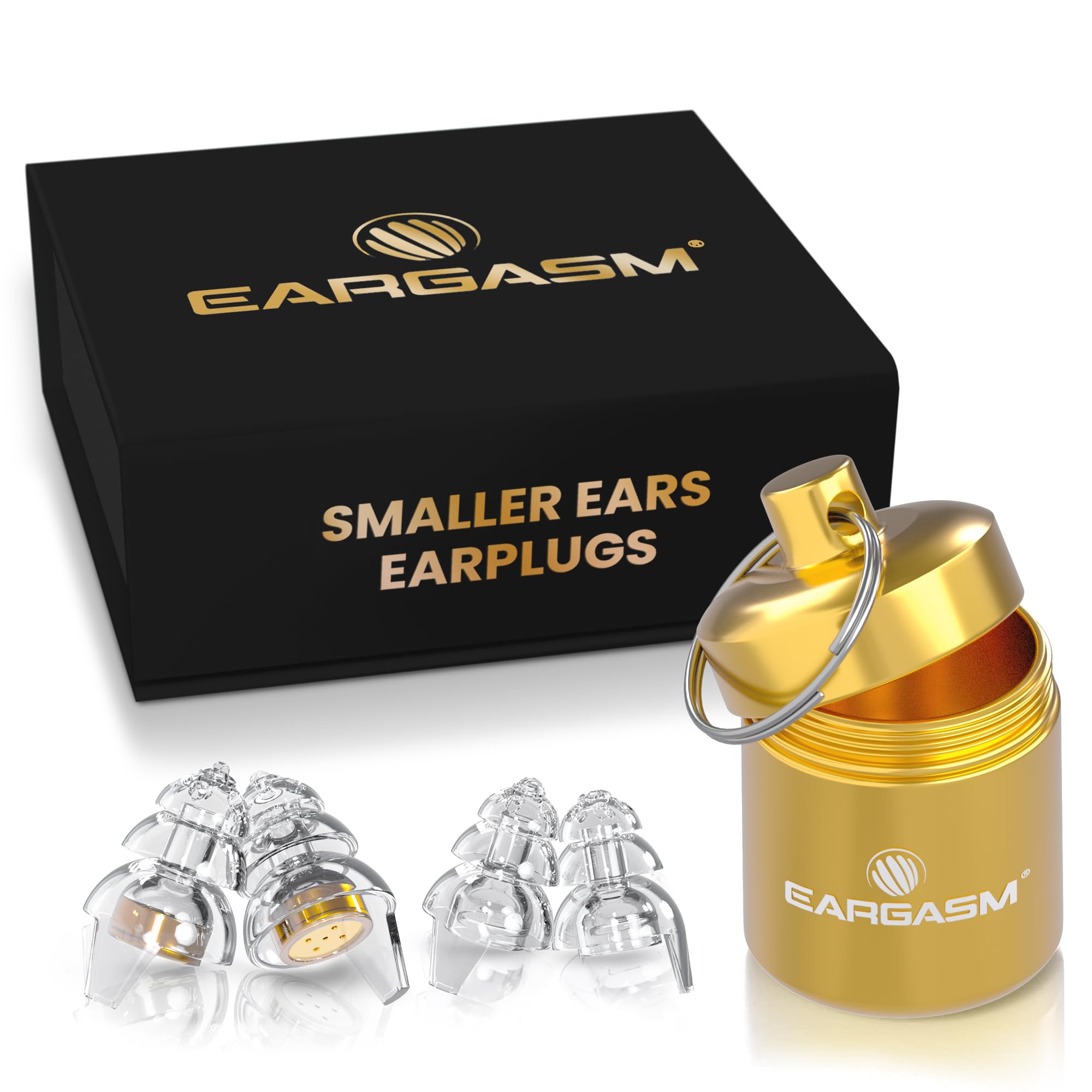 Eargasm Gold Ear Plugs Smaller Ears Noise Reduction - Dettaglio