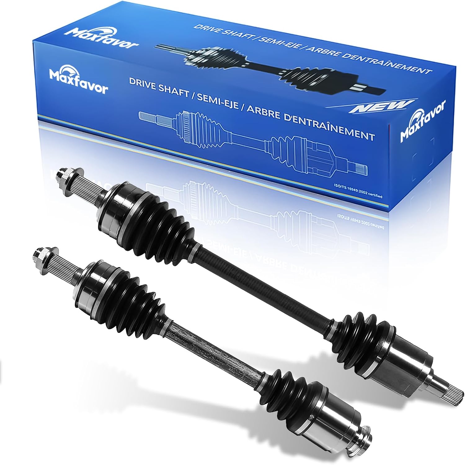 Maxfavor Front CV Axle Pair for Honda Accord 2008-2012, 2015-2017 & Acura TSX 2009-2013 - FWD 2.4L L4 Left Right Sides