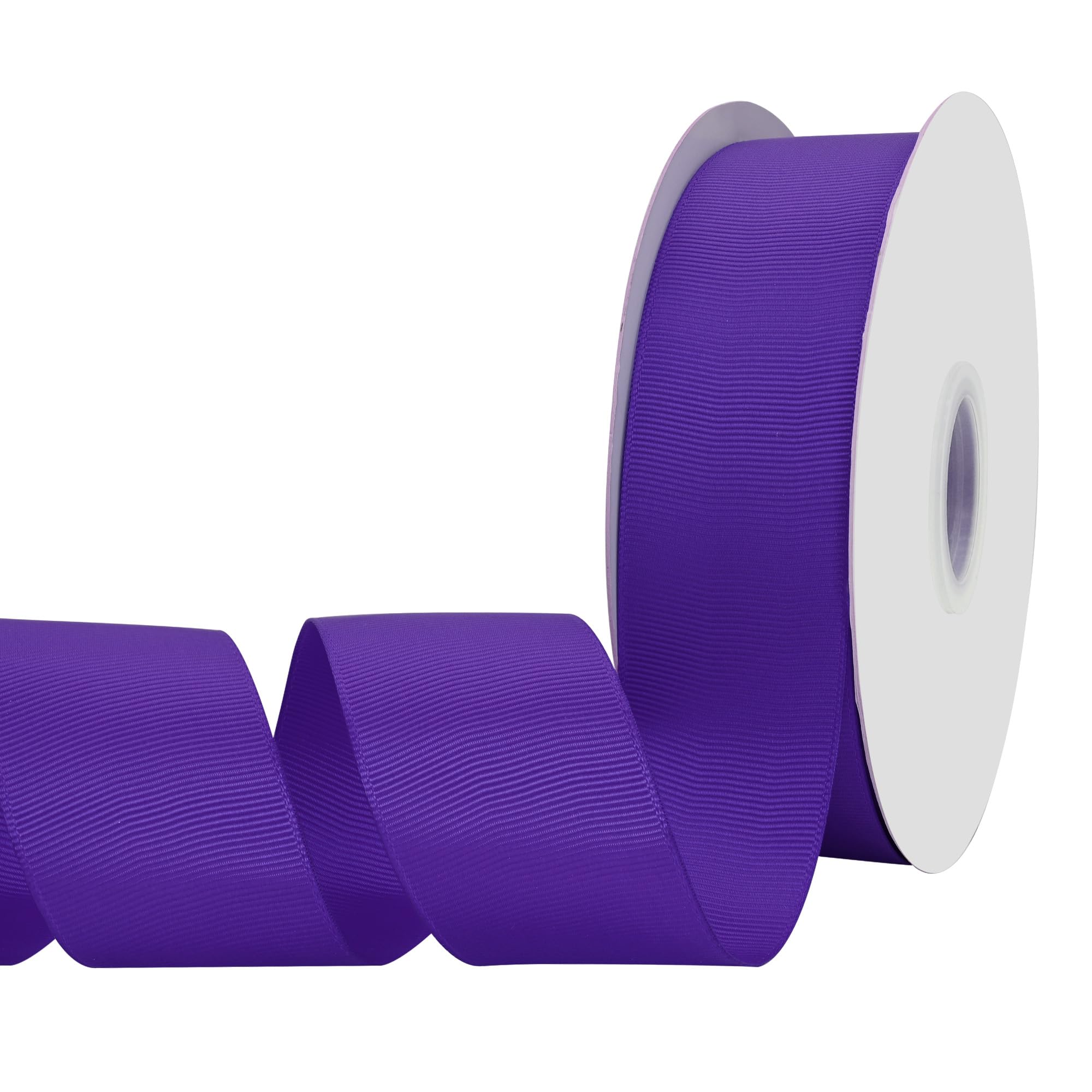 BVIEAKD 40mm x 45m Purple Grosgrain Ribbon Purple Ribbon for Gift Wrapping Very Suitable for Weddings Decoration Bouquet Arts Craft Sewing Hair Bow Invitation