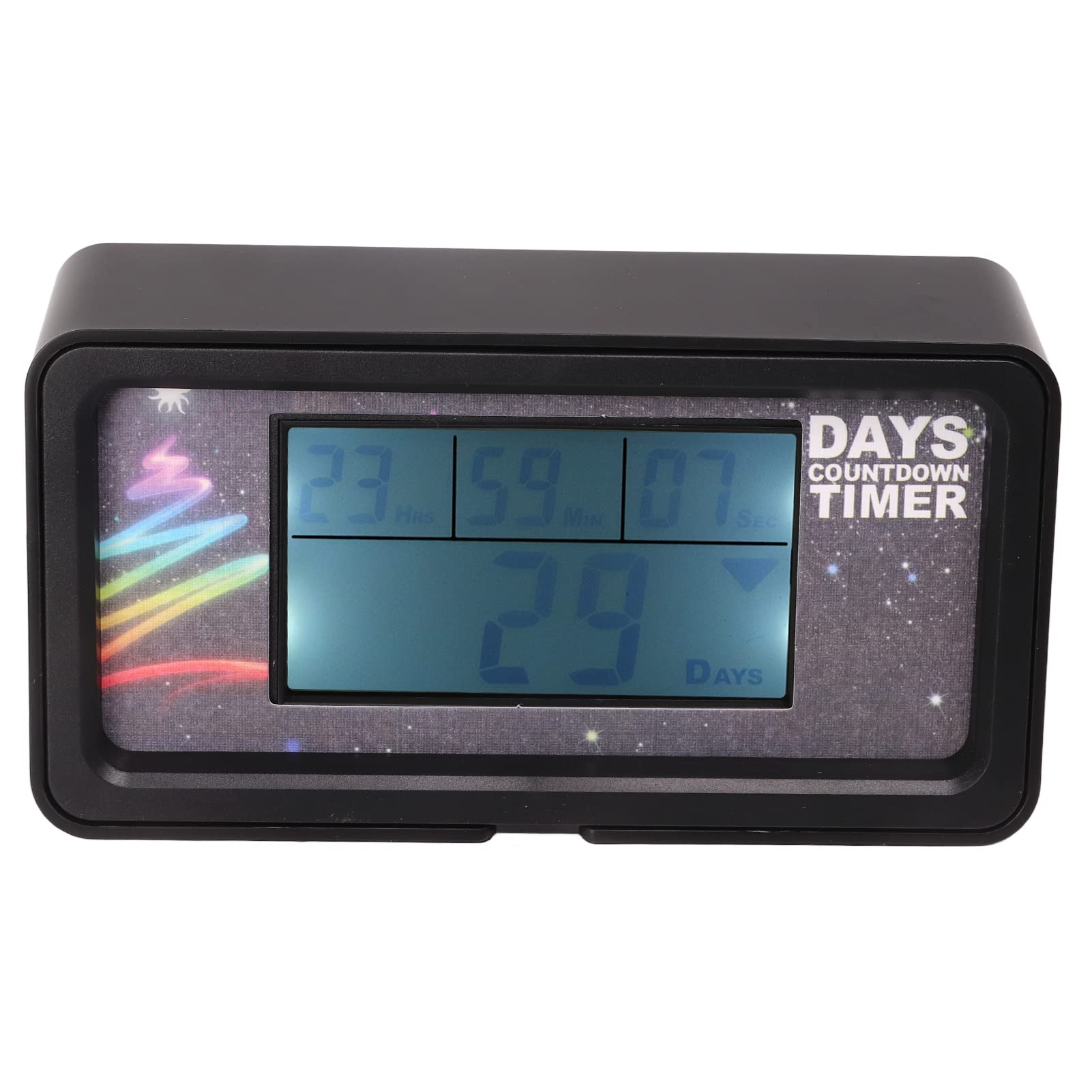 Bediffer Temporizador de Cuenta Regresiva de Días Digitales con Retroiluminación para Entusiastas de Las Carreras Pantalla LCD 0-9999 Días Recordatorio de 1 Minuto