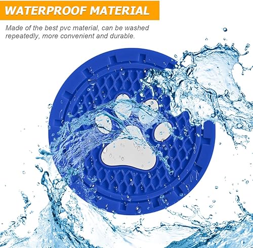 Miniatura 4 de Osilly Portavasos para automóvil, paquete de 4 posavasos antideslizantes de PVC con estampado de patas, tapete universal de 2.75 pulgadas, tapete de