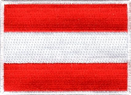Austria National Flag Patch Embroidery Sweing Badge 7cm x 5cm Imported from Malaysia.