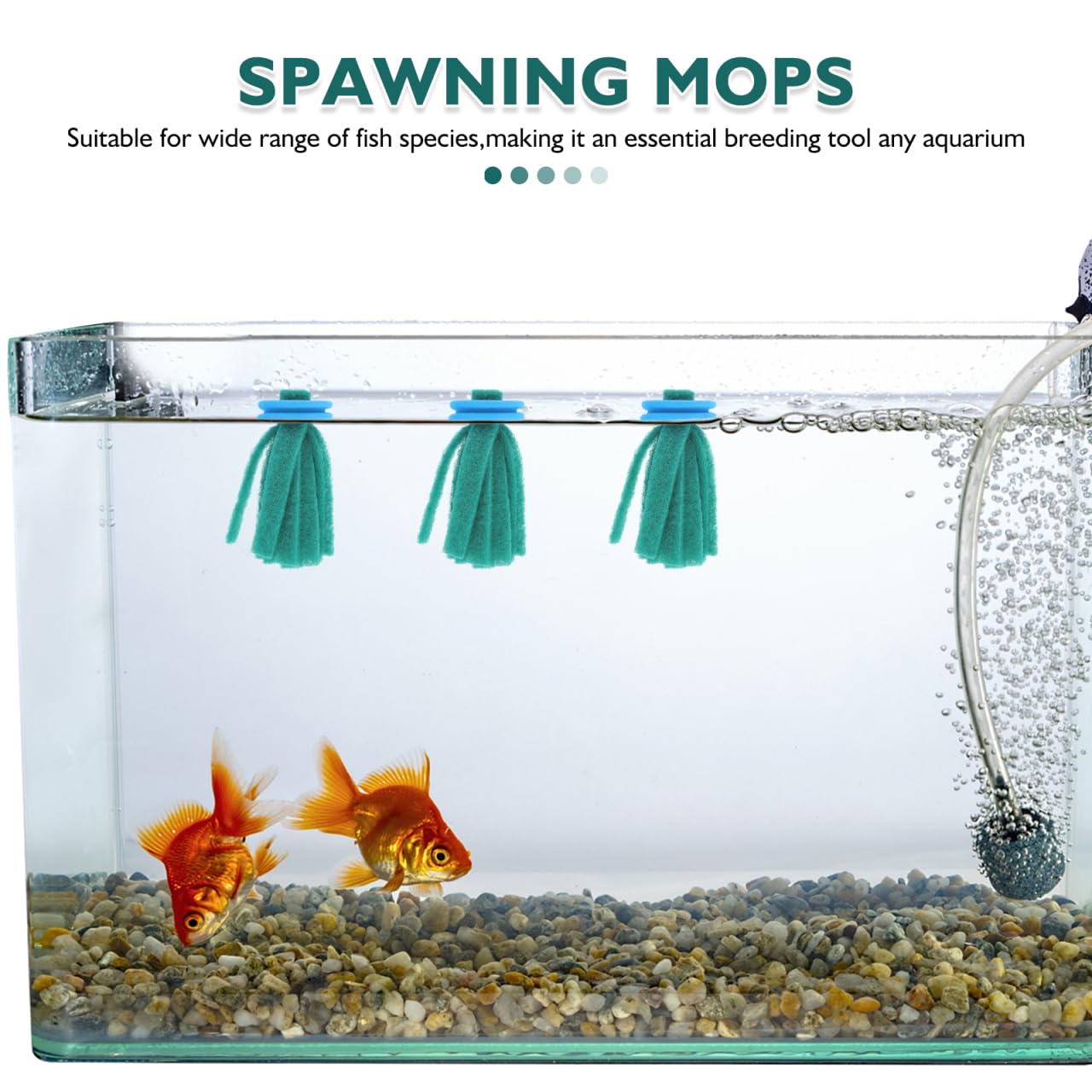 YARNOW Mop per acquario, 10 pezzi, morbidi raccoglitori di uova galleggianti per uova di pesce, adatti per allevamento di pesci Guppy e Betta