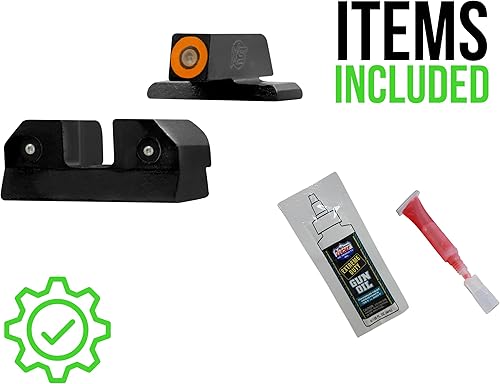 Miniatura 5 de XS SIGHTS R3D Tritio - Mira nocturna para pistolas S&W M&P, Sig, Canik, Taurus y HK, tritio delantero y trasero que brilla en la oscuridad para