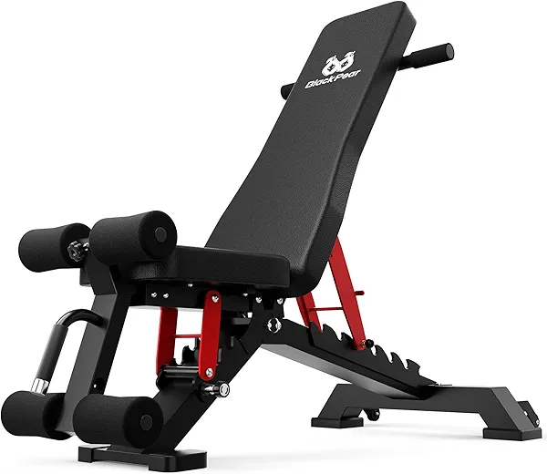 Adjustable Weight Bench - Foldable Workout Bench for Home Gym, Heavy Duty 1300lb Capacity PRO Full Body Strength Training with 8-Level Incline/Flat/Decline Positions & Space-Saving Design(Black)