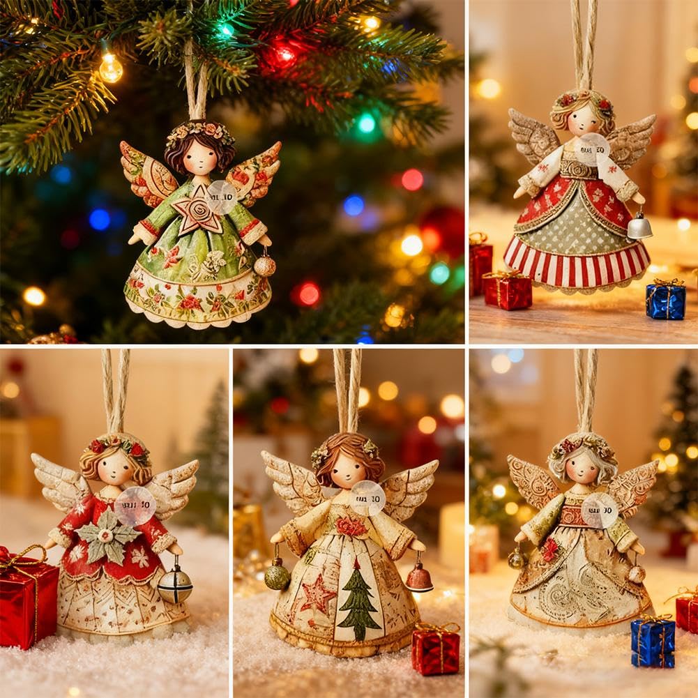 Puntale Per Albero Di Natale A Forma Di Angelo - Decorazione Natalizia, 20x10 Cm, Significato Di Amore E Pace, Adatto A Alberi Di Tutte Le Dimensioni