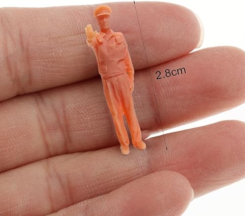 Miniatura 6 de Figura de diorama a escala 164, escena en miniatura, gente pequeña, modelo, personaje, tráfico, policía, accesorios de fotos para kits de