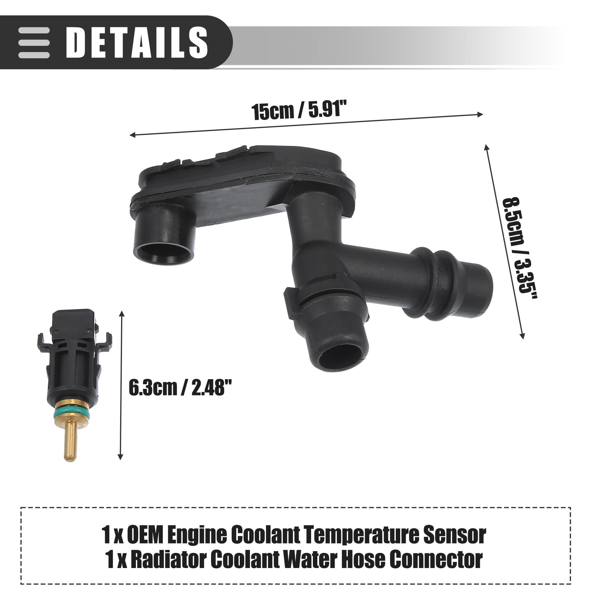 QUARKZMAN Serbatoio di espansione Liquido refrigerante Radiatore Tubo flessibile per BMW 323 325 328 330, 1 Set