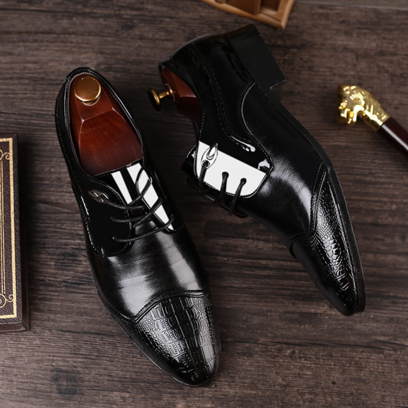 Oxford da Uomo Scarpe Eleganti da Cerimonia Stringate in Pelle Scarpe da Lavoro Classiche Scarpe Brogue Scarpe da Sposa