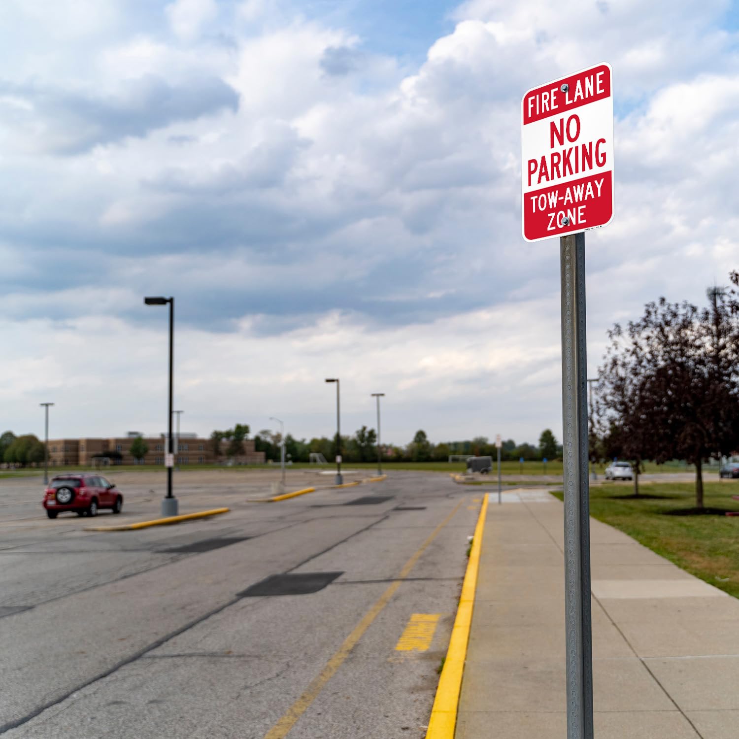 „No Parking Fire Lane“ Schild Aus Alu-Verbundstoff | 30,5 X 45,7 Cm, 2 Mm Dick | 2 Stück Mit Bohrungen | Wetterfest & Made In USA
