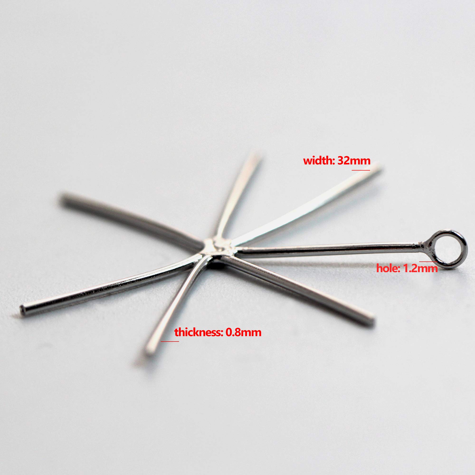 Pure Silver Claw Pendant Blank Tray 6 Prong Setting Connector Semi Mount Blanks Base Raw stone Gemstone Oval Cabochon CameoNecklace Holder Making Findings Supplies DIY Personalized Handmade Jewelry