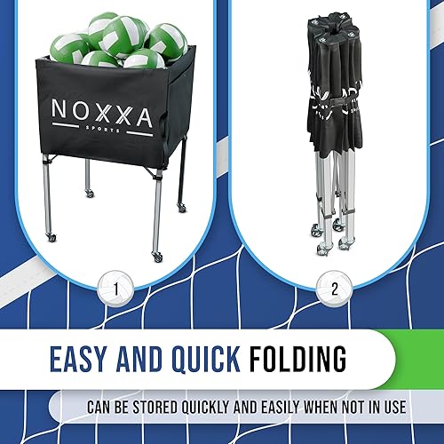 Miniatura 3 de Carrito de voleibol con ruedas  Bolsa portátil de voleibol con ruedas, carrito de almacenamiento plegable para equipo de pelota deportiva, para