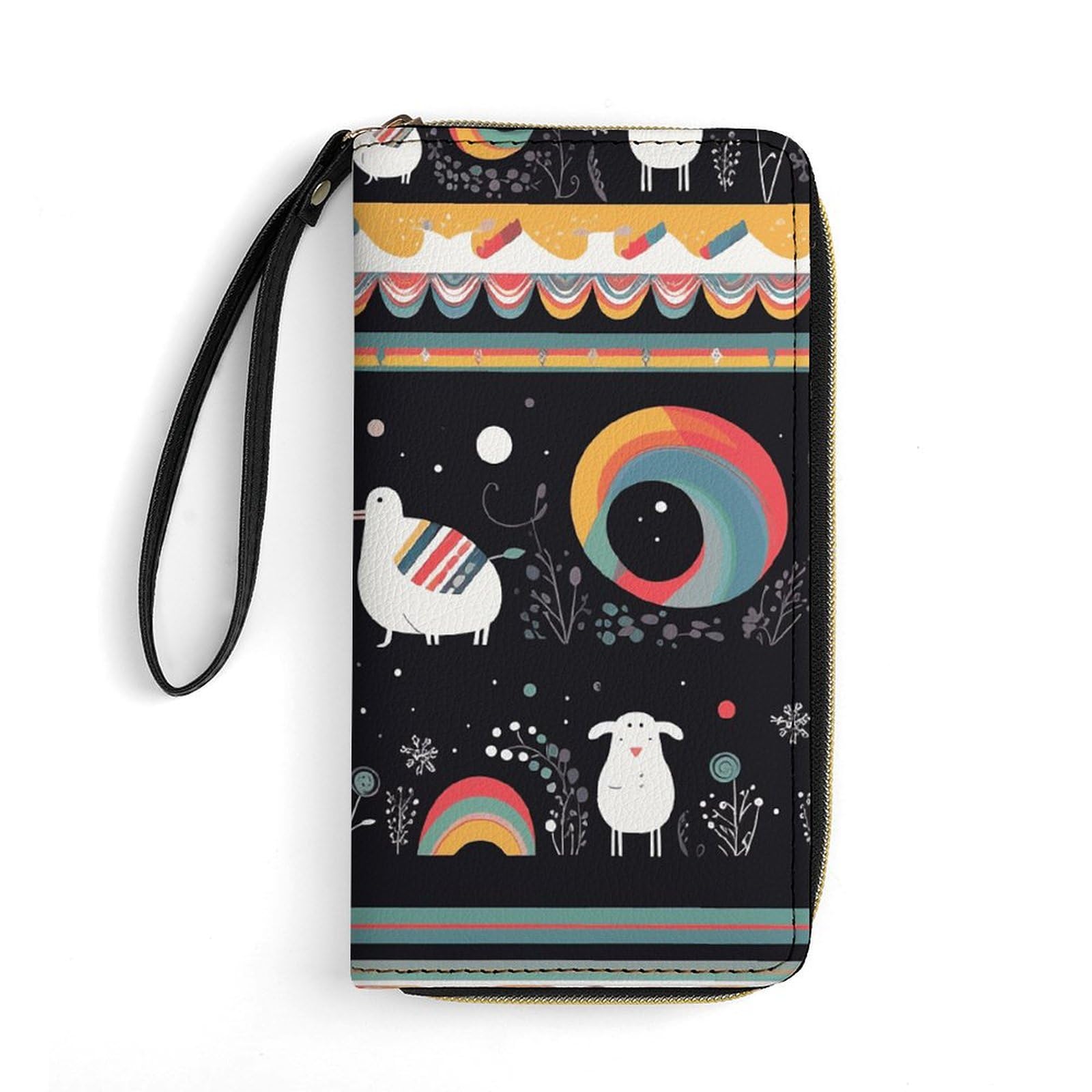 QMNLKH Stylish And Durable New Snow Christmas Print Printed Leather Wallet: A Must-have Storage Bag for The Holidays, Suitable for Storing ID Cards, Various Cards And Change