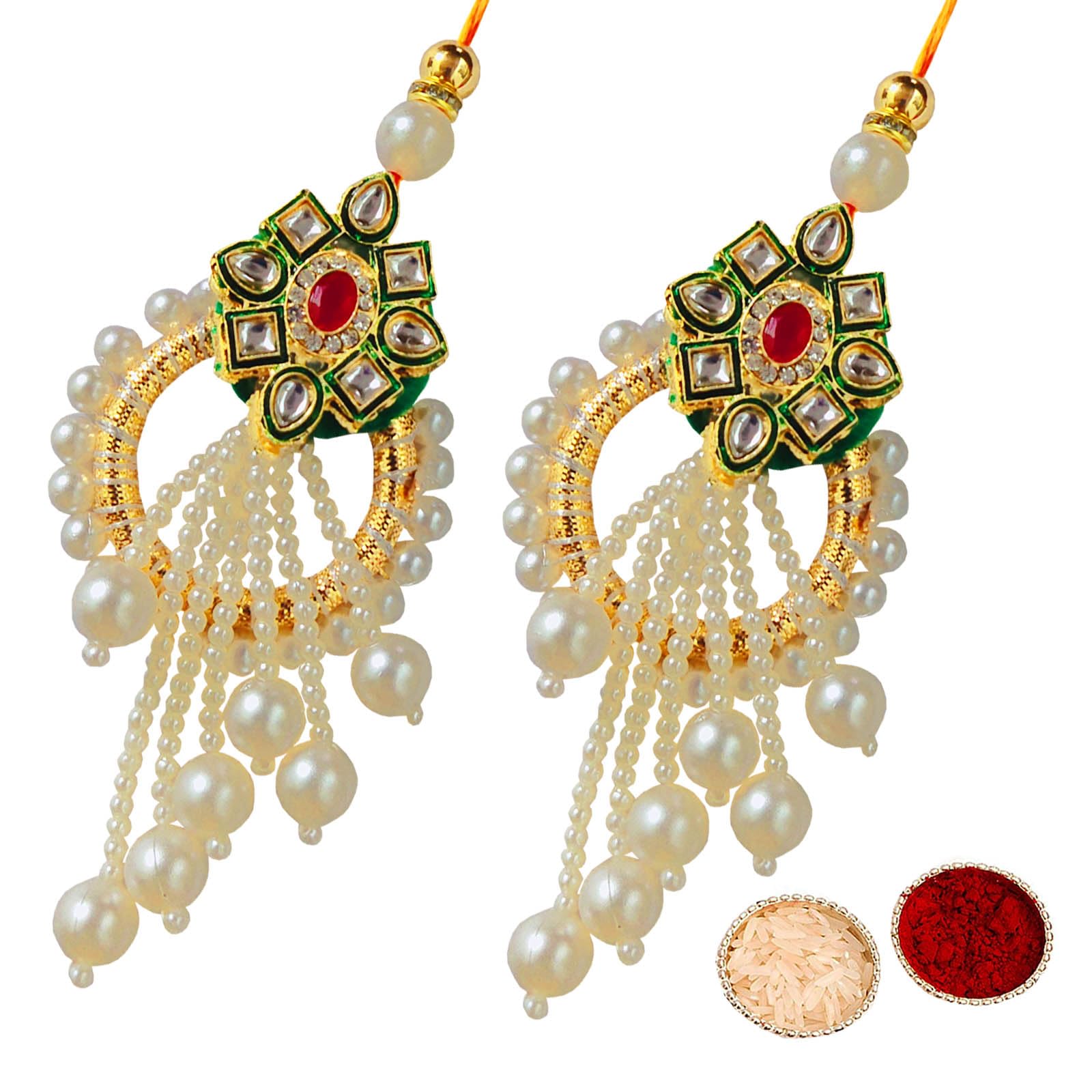 See full amazon price history chart for Buyent Enterprises Elegant Kundan pearl lumba rakhi for bhabhi set of 2 chuda hanging rakhi fancy rakhi for bhabhi sister womens rakhi with roli chawal pack Buyent Enterprises Elegant Kundan pearl lumba rakhi for bhabhi set of 2 chuda hanging rakhi fancy rakhi for bhabhi sister womens rakhi with roli chawal pack (B0CDD86R5T) Amazon Price History, Amazon Price Tracker
