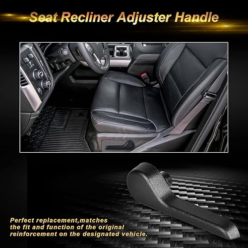 Miniatura 5 de Manija reclinable negra para asiento trasero, ajuste delantero derecho del lado del pasajero, repuesto para Chevy Silverado Suburban 2007-2014, GMC
