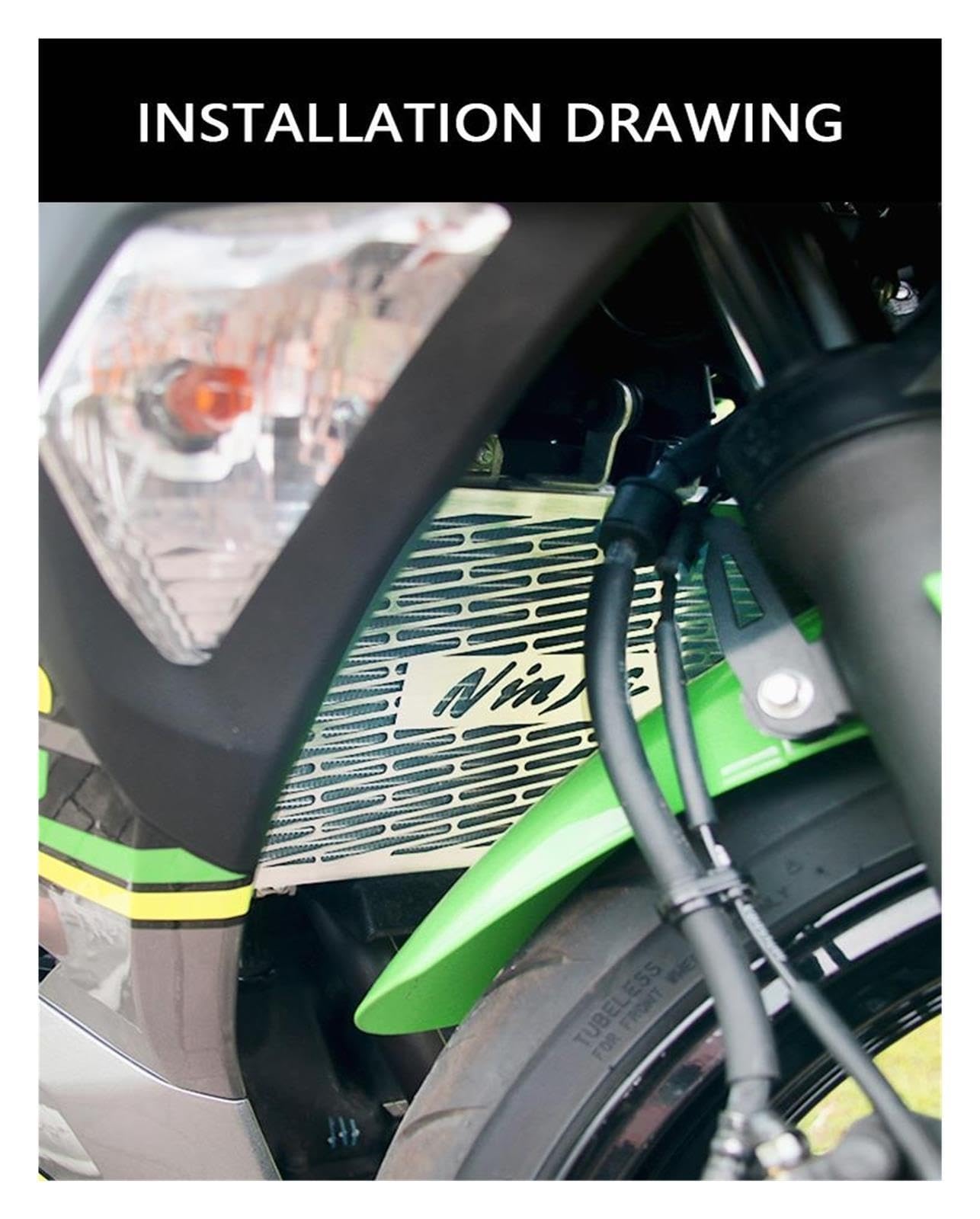 Dla Kawasaki Z750/Z800/ZR800/Z1000SX/ZR1000F Moto Osłona Chłodnicy