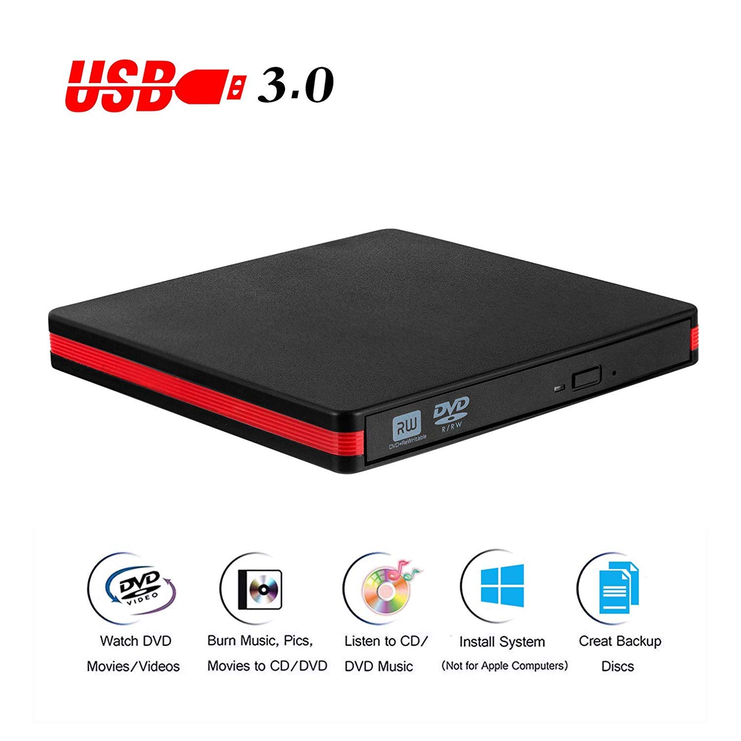 Amazon.com: Cocopa External CD DVD Drive USB 3.0 Portable CD DVD
