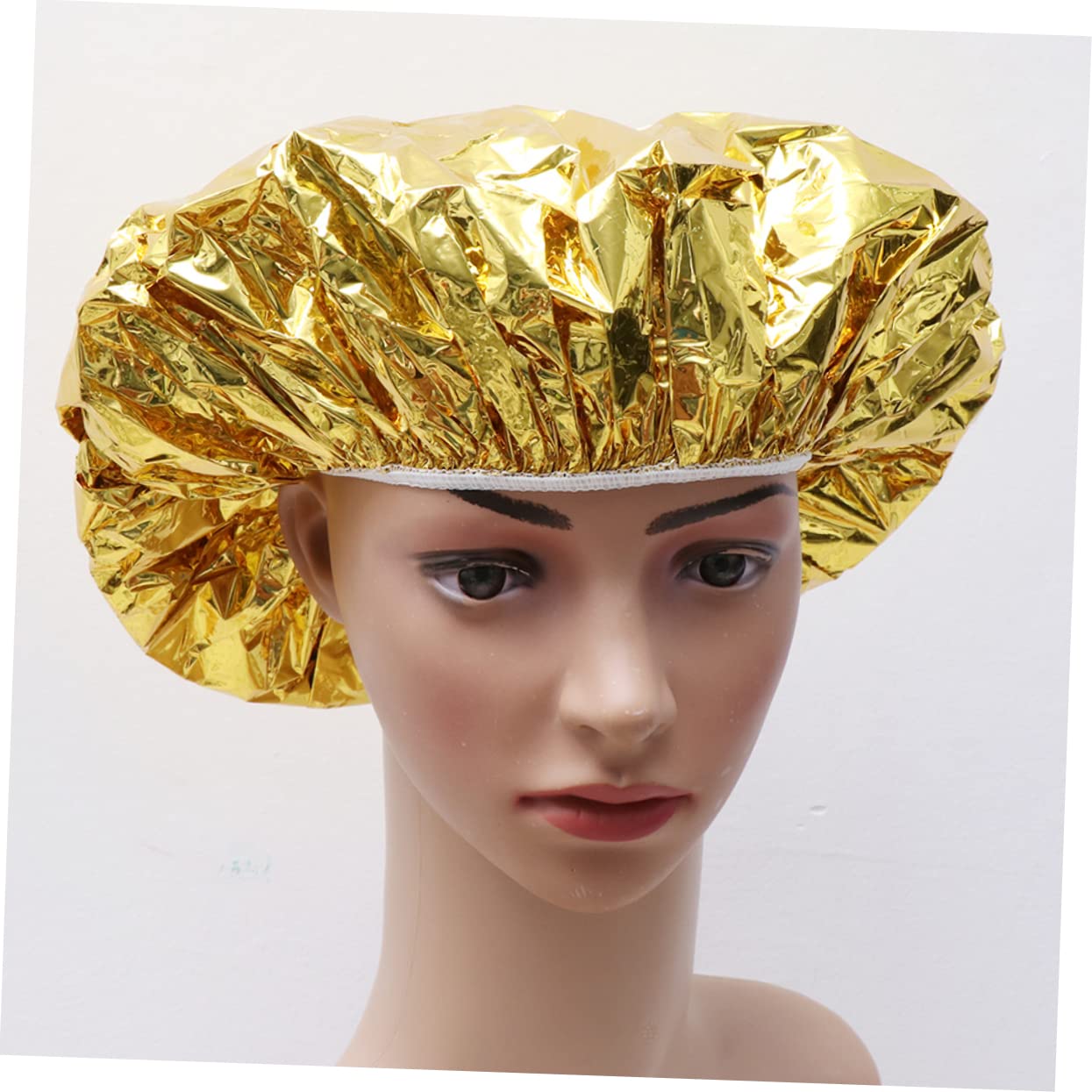 Healeved 30piezas Gorro De Aluminio Para Cabello Aislante Térmico Gorro De Estilo Para Spa y Tratamientos De Belleza Color Dorado y Cómodo Para Uso Diario