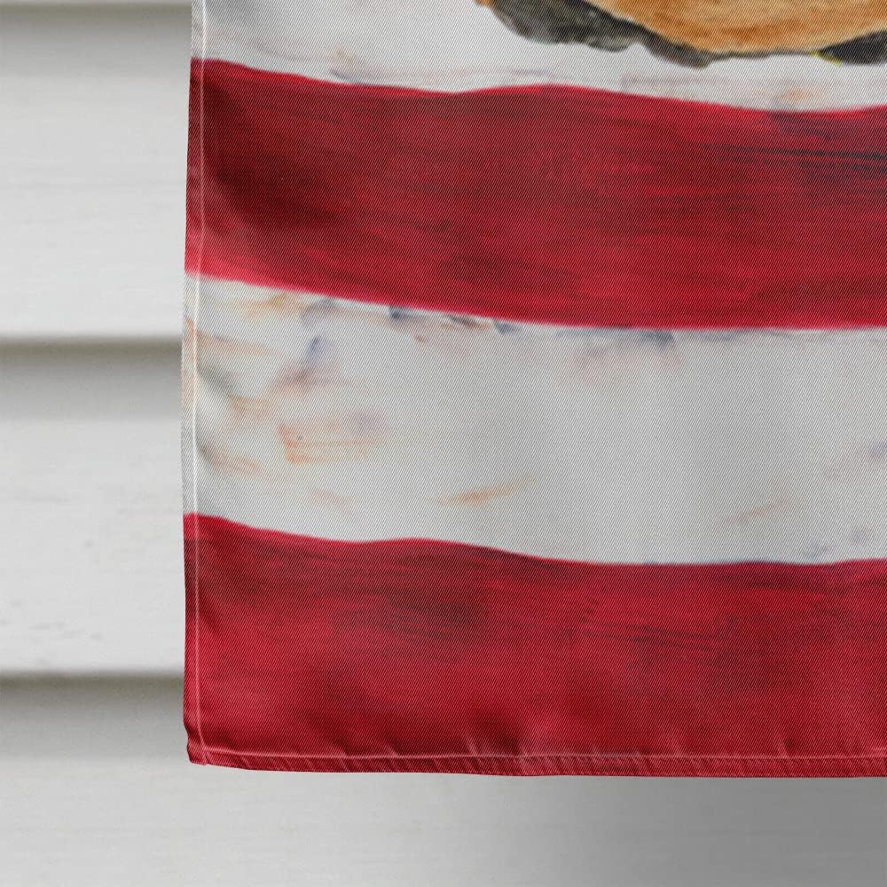 Caroline's Treasures SS4224CHF USA American Flag with Doberman Flag Canvas, Large, Multicolor