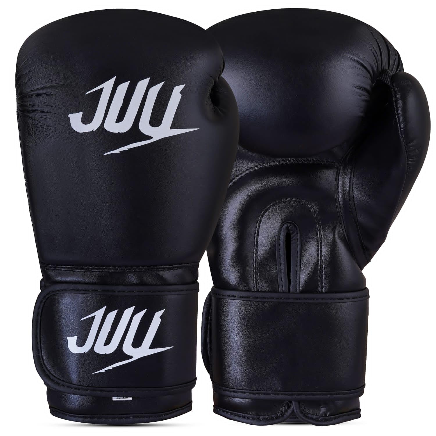 Juu Boxing Gloves for Men & Women Professional MMA Sparring Kickboxing Punch Bag Training Muay Thai Fighting (Black, 10 OZ)