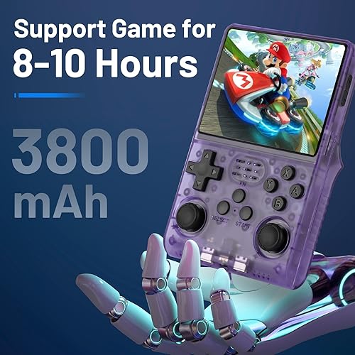 Miniatura 4 de R40S Pro - Consola de juegos retro portátil  256 GB de almacenamiento, batería de 3800 mAh, pantalla IPS de laminación completa de 3.5 pulgadas, más