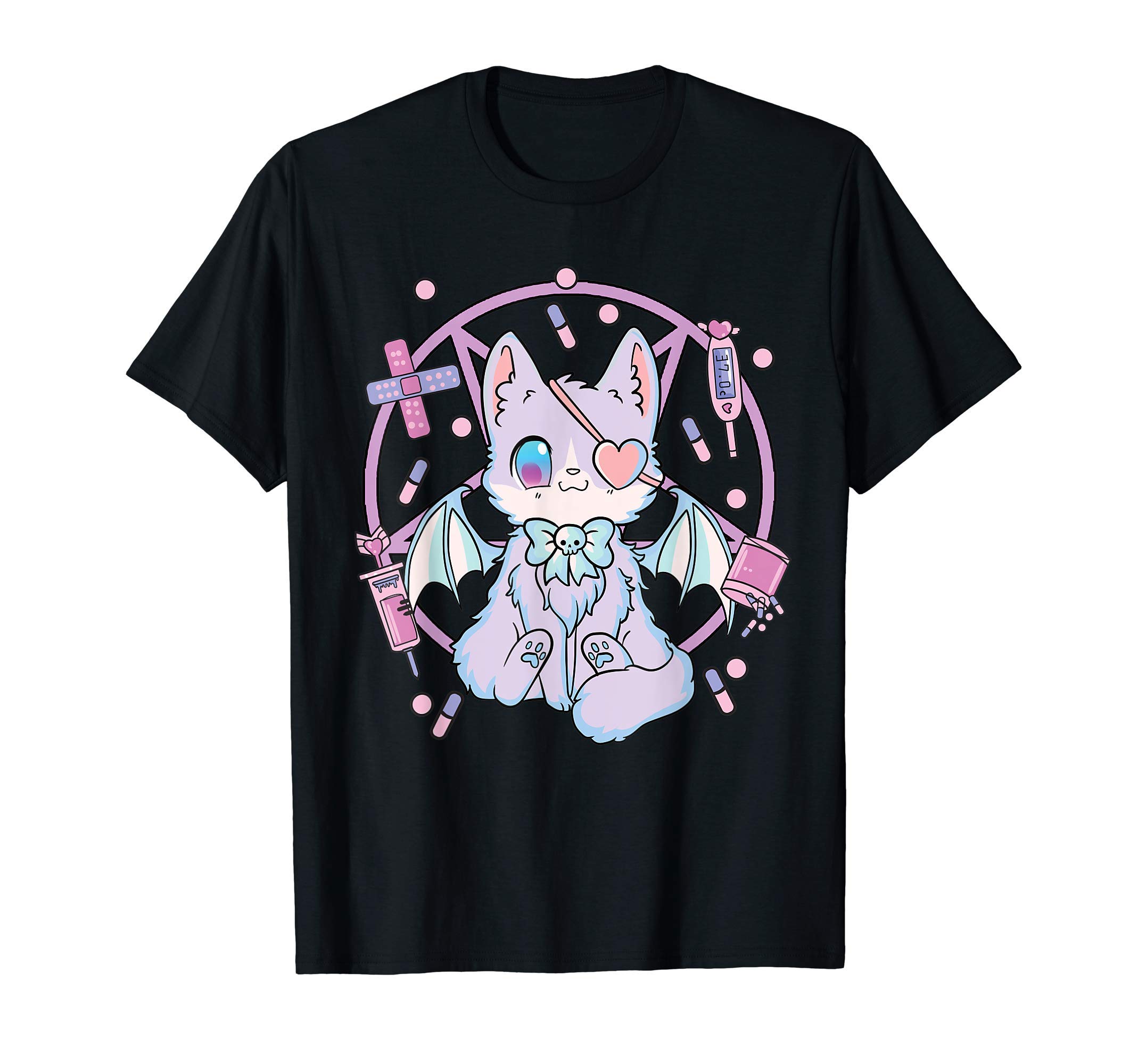 Pastel Goth by - Sugar KaiPastel Goth Kawaii Yami Cat T-ShirtOEKO-TEX STANDARD 100