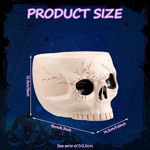Miniatura 2 de 2 cuencos de calavera de esqueleto de Halloween, platos de Halloween, taza de calavera, cuenco de figura de calavera de Halloween, cuenco de