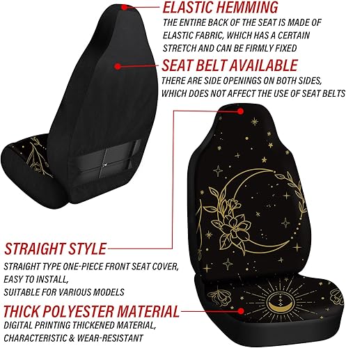 Miniatura 6 de Juego completo de 15 piezas de fundas de asiento de automóvil para mujeres y hombres fundas de asiento delantero de automóvil fundas universales