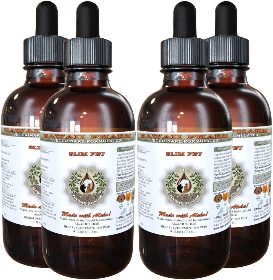 HawaiiPharm Slim Pet, Veterinary Natural Alcohol-Free Liquid Extract, Pet Herbal Supplement 32 oz