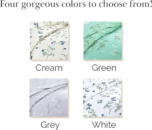 Miniatura 58 de Southshore Fine Living, Inc. Juego de funda de edredón de satén de algodón de fibra larga de 300 hilos, tamaño matrimonial/queen, azul ballard 07