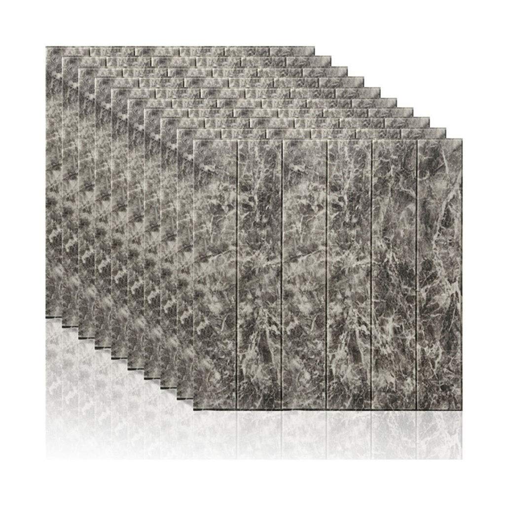 Panneaux muraux 3D peel et bâton papier peint brique pour salon 10 dalles