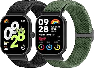 Braided Bracelet Compatible with Xiaomi Redmi Watch 5/Redmi Watch 4/Xiaomi Smart Band 9 Pro/Smart Band 8 Pro Replacement Strap for Men Women