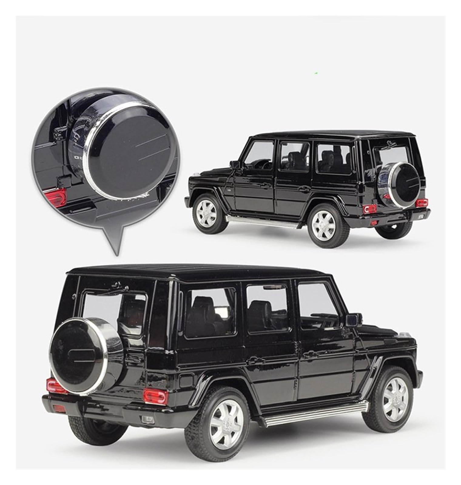 Modellino Diecast Modellismo da Collezione Auto 1:24 Per Benz Classe G Modellino Di Auto In Metallo Pressofuso(Nero)