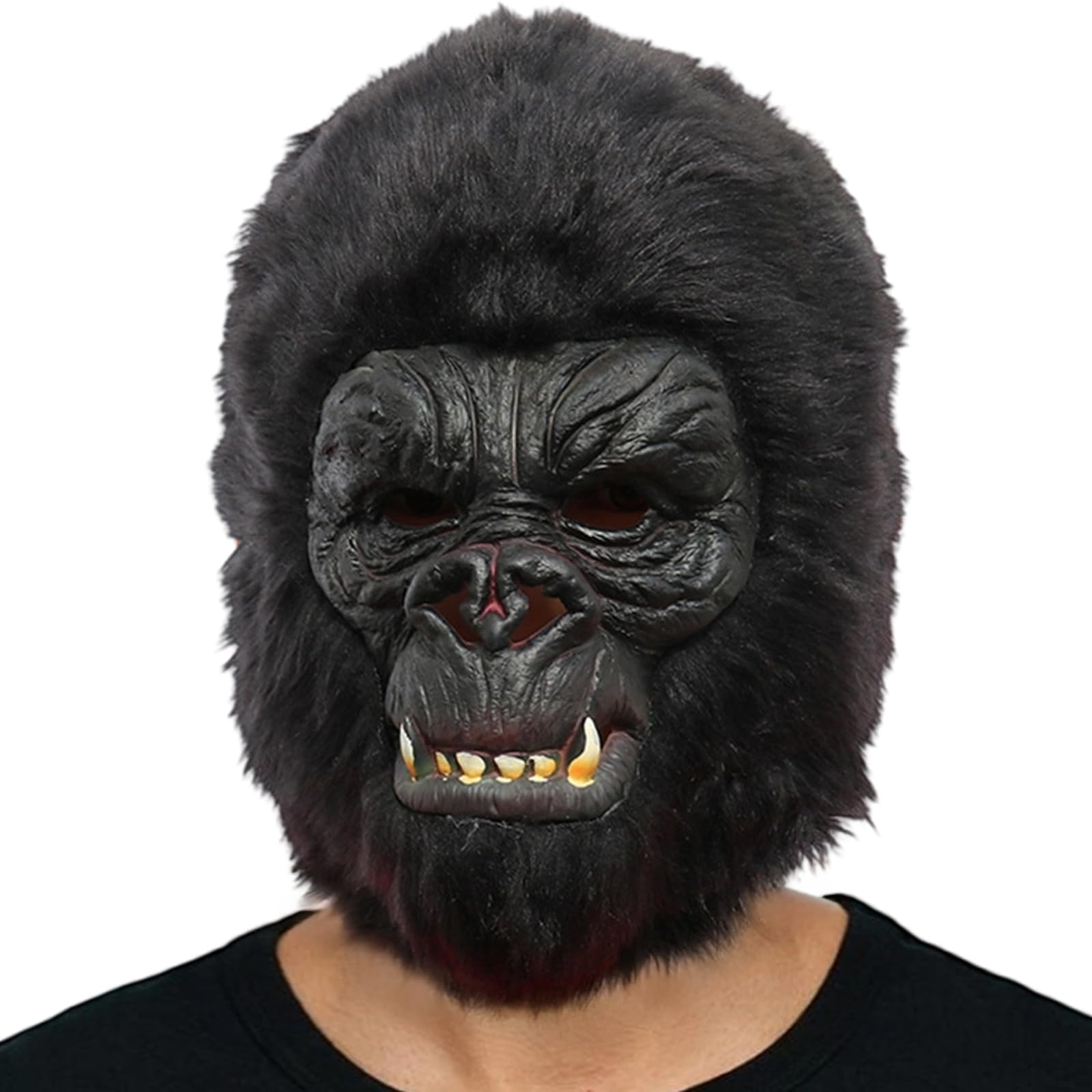 Aofonchy Gorilla Mask Funny Monkey Costume Full Head Realistic Latex Mask Hairy Gorilla Animal Masks Breathable Gorilla Headgear for Halloween Cosplay Costume Carnival Parties