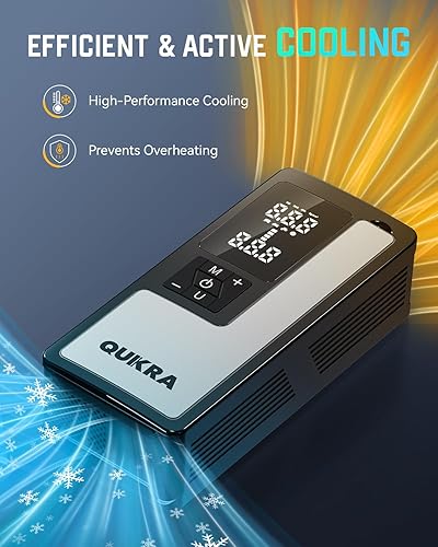 Miniatura 5 de Inflador de neumáticos P009 Compresor de aire portátil, bomba de aire 4 veces más rápida de 150 PSI, bomba de neumáticos inalámbrica de apagado