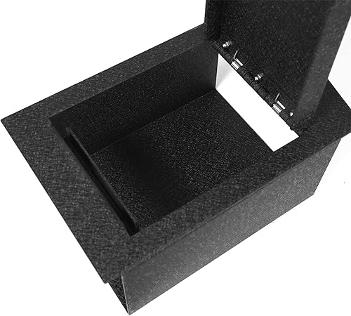 Miniatura 5 de Black Horse - Caja fuerte para consola central, organizador de caja de pistola negra, con cerradura reiniciable de combinación de 4 dígitos