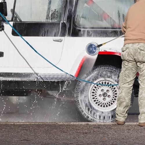 Miniatura 3 de Cepillo de lavado rotatorio de 360 grados con forma de ventilador para pistola de agua de alta presión con conector rápido de 14