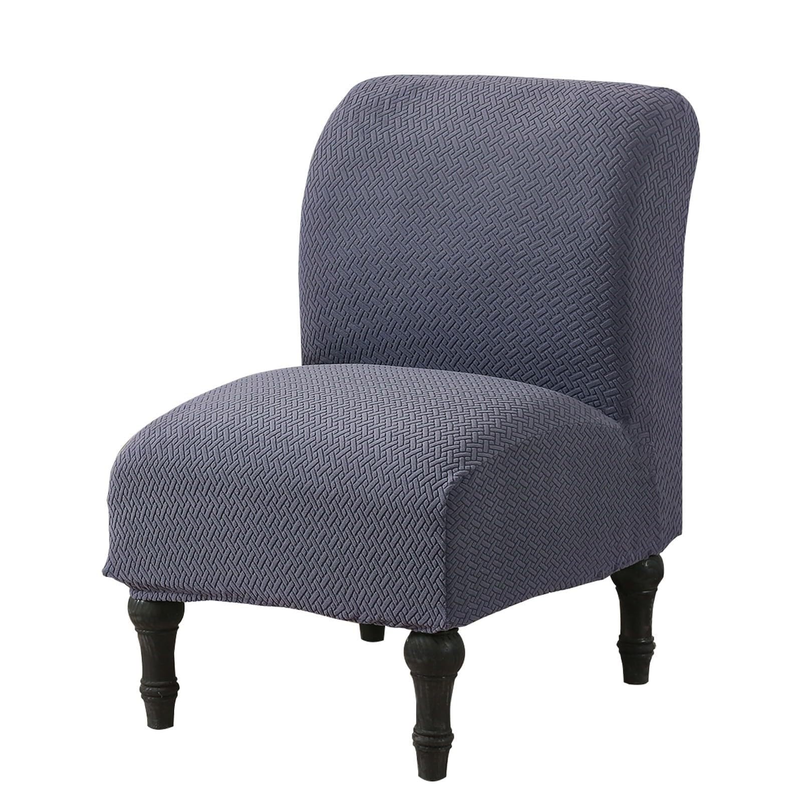 BEIWOSHA Armless Chair Slipcover Stretchy Jacquard Accent Chair Covers Universal Removable Couch Covers for Accent Chairs Living Room Slipper Chair Slipcover