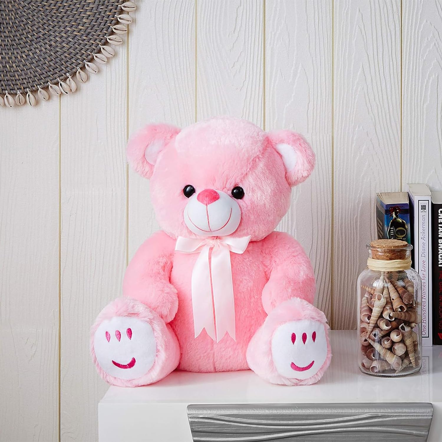 Amazon Brand - Jam & Honey Teddy Bear, Cute, Soft Toy (33 Cm, Pink), Great Birthday Gift-picture-13