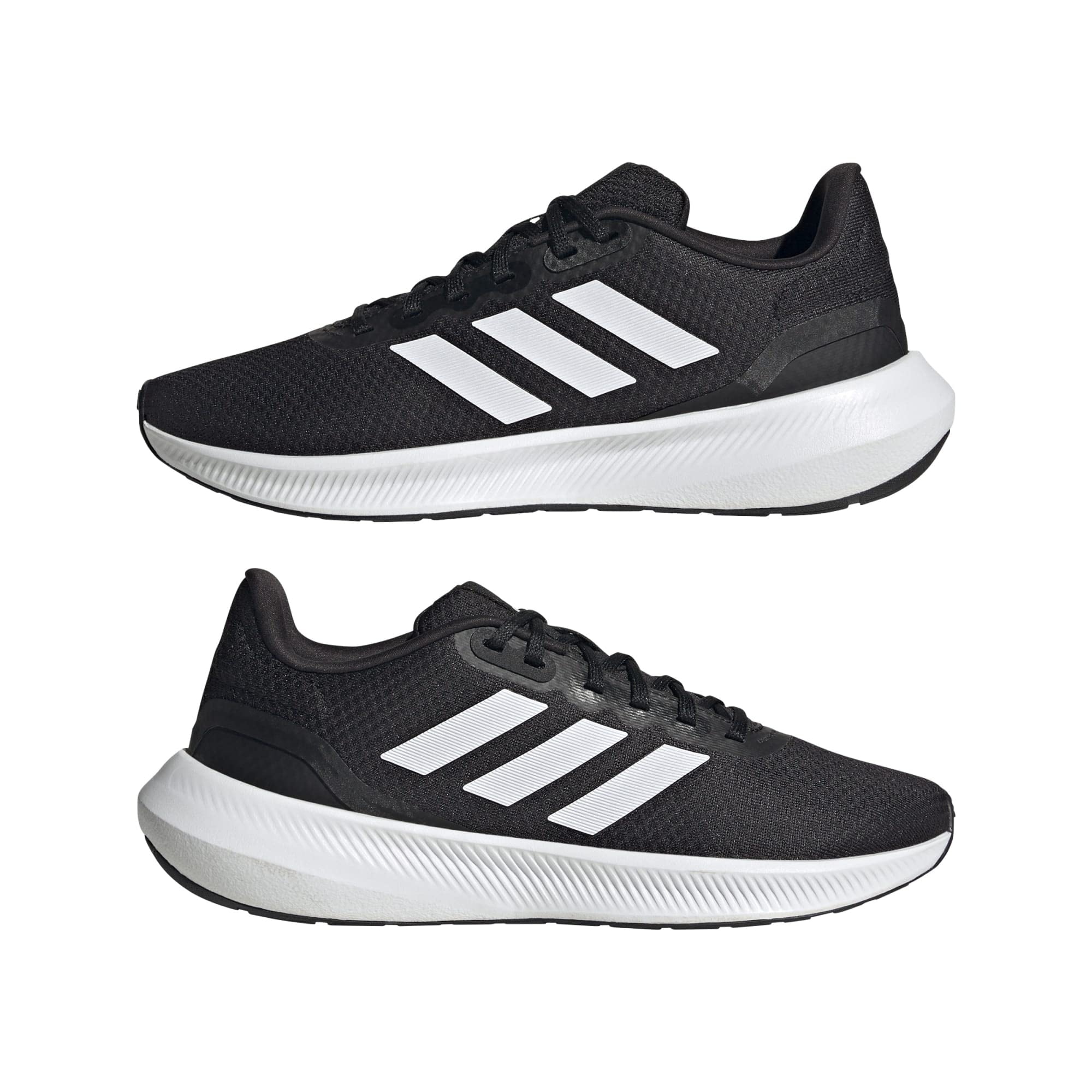 adidas RunFalcon Wide 3 Shoes, Zapatillas para Correr Mujer, Core Black/Cloud White/Core Black, 38 EU